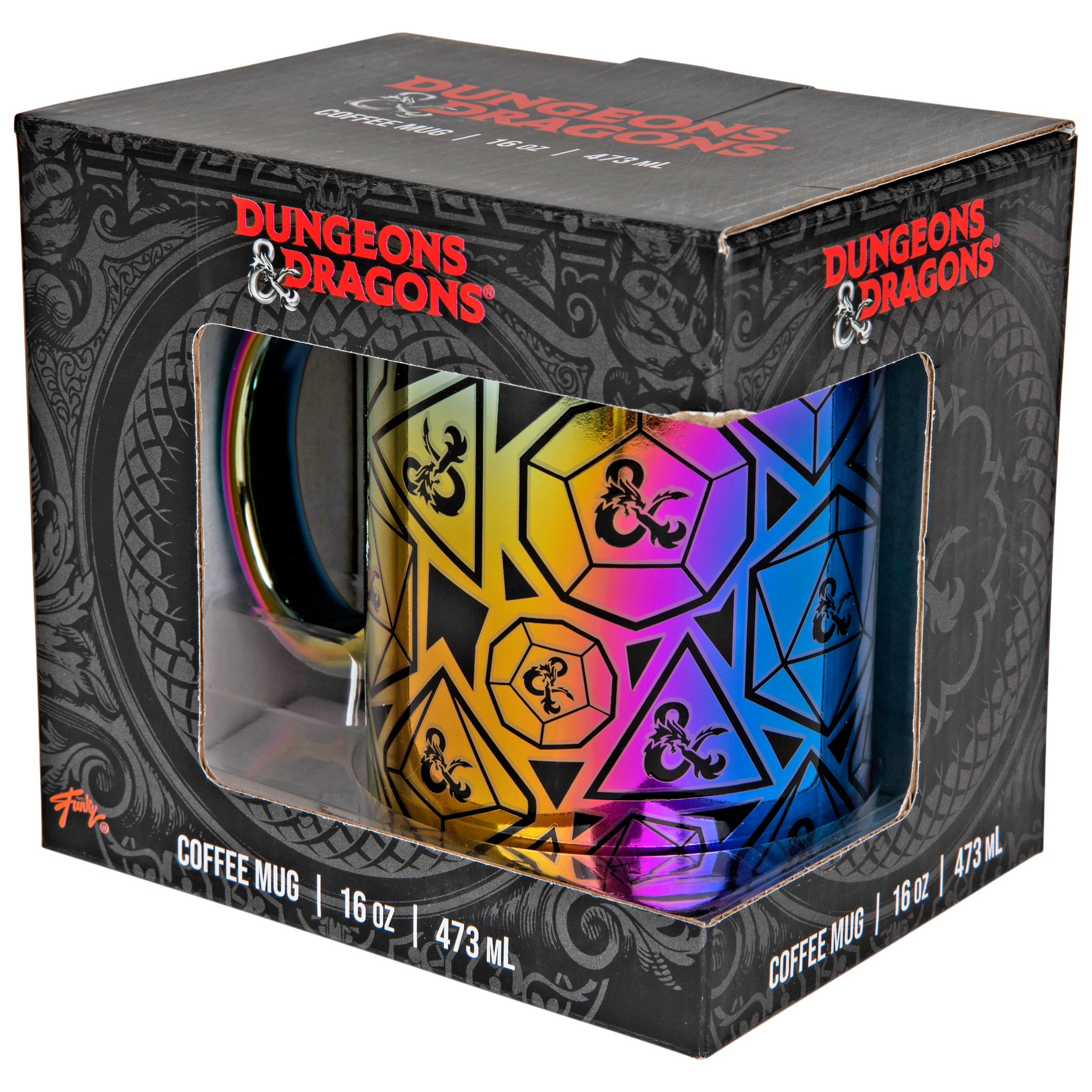 Dungeons & Dragons Rainbow D20 16 Ounce Mug